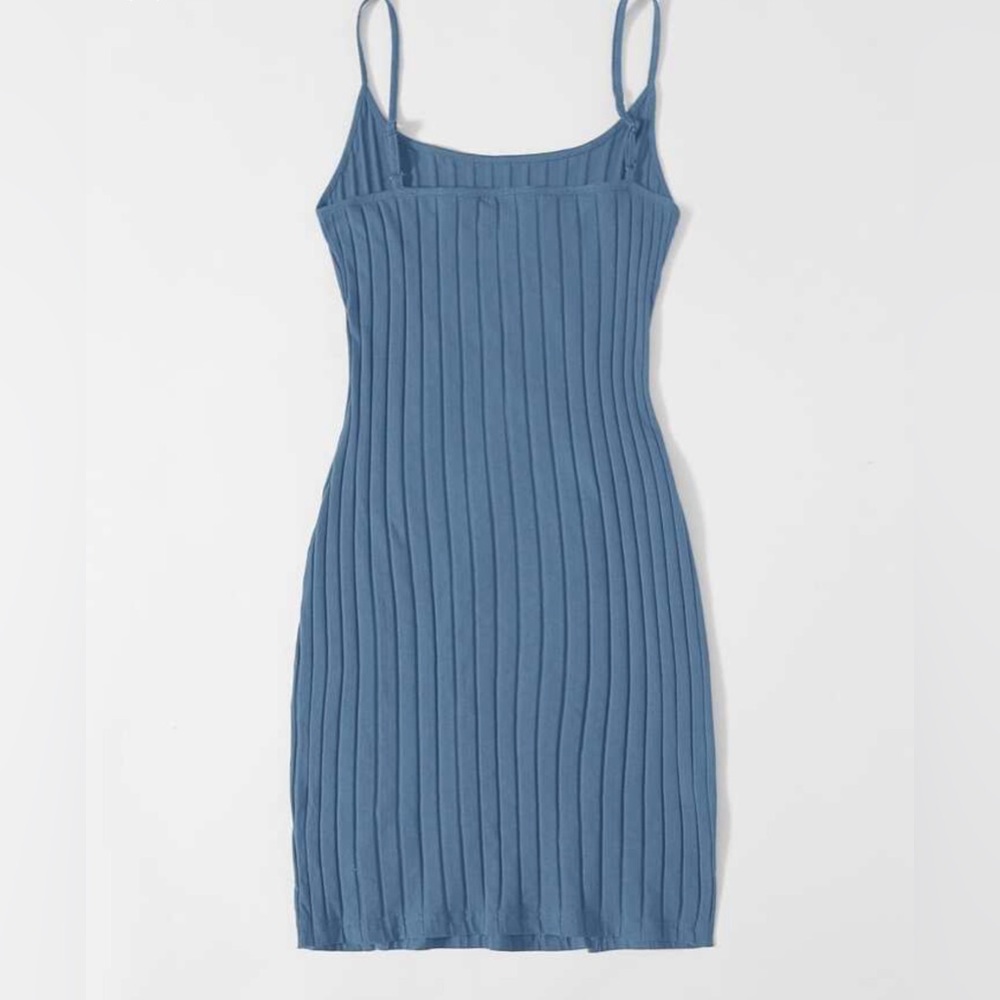 EZwear Ribbed Cami M-Slit Bodycon Mini Dress